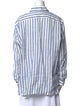 Ralph Lauren Purple Label Linen Striped Button-Up Top