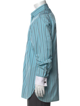 Ralph Lauren Purple Label Striped Long Sleeve Dress Shirt