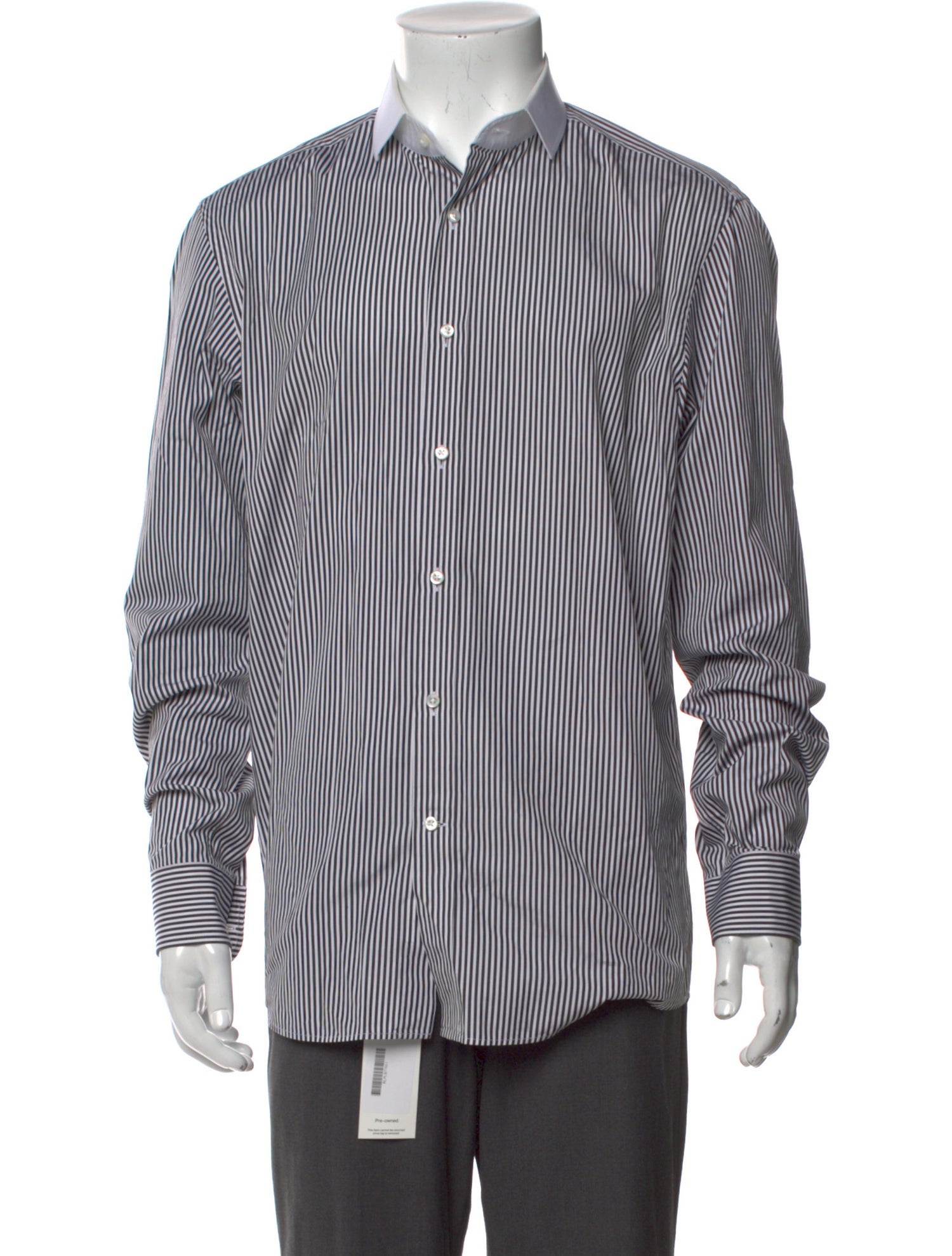 Ralph Lauren Purple Label Striped Long Sleeve Dress Shirt