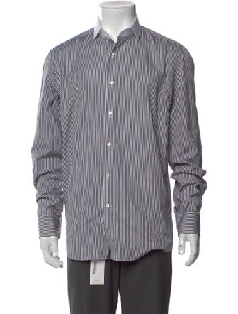 Ralph Lauren Purple Label Striped Long Sleeve Dress Shirt