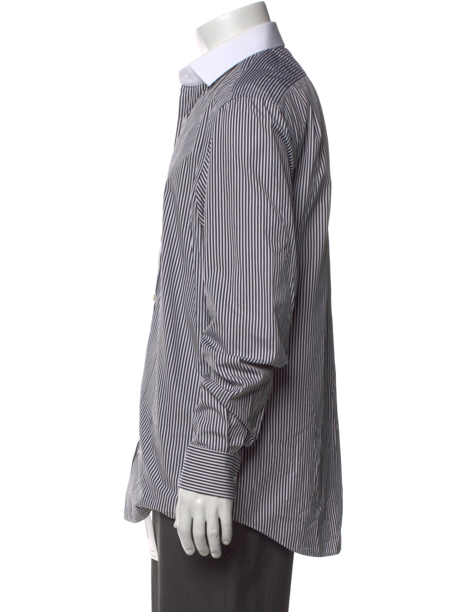Ralph Lauren Purple Label Striped Long Sleeve Dress Shirt