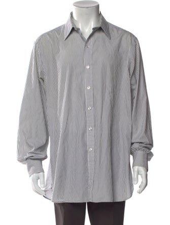 Ralph Lauren Purple Label Striped Long Sleeve Dress Shirt
