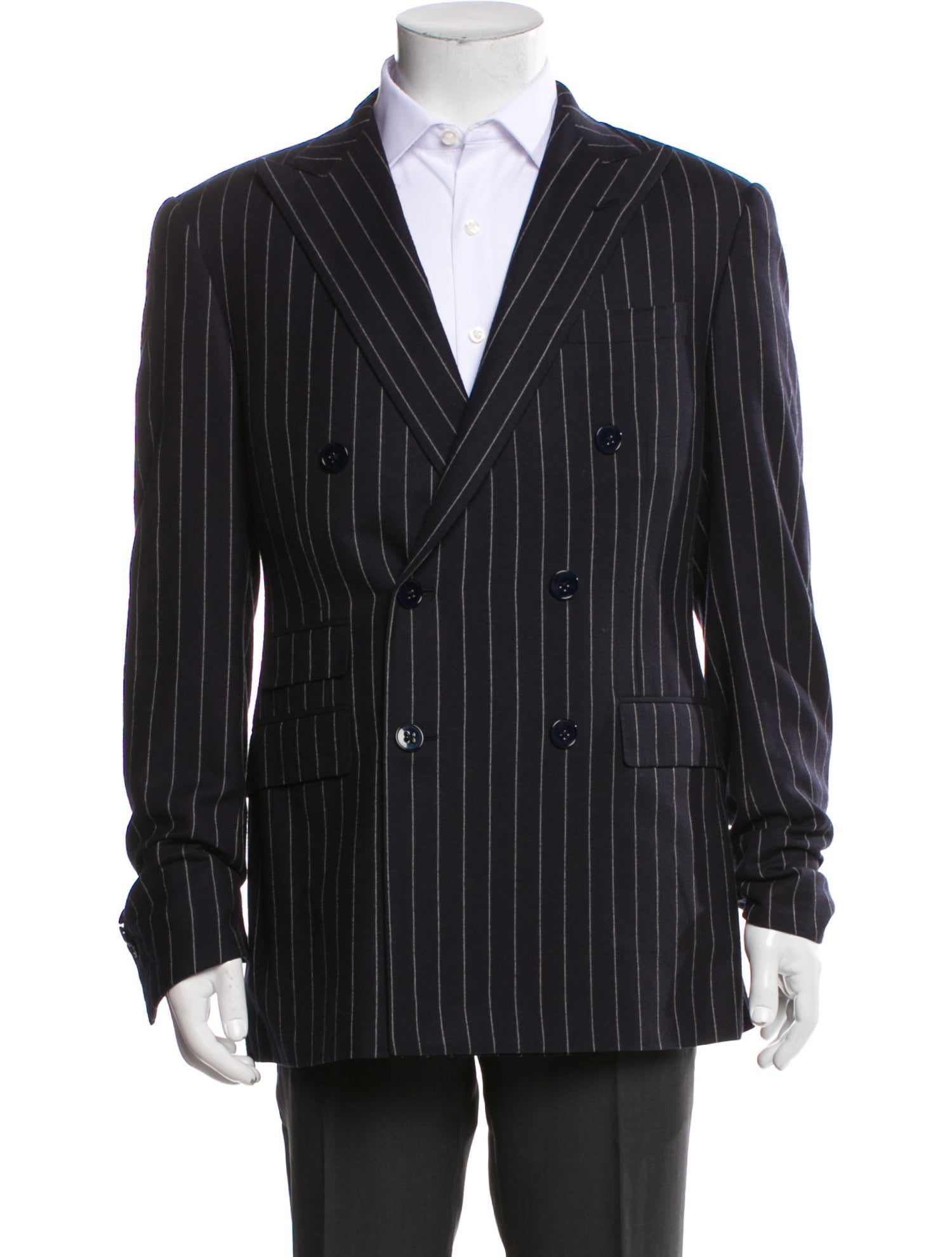 Ralph Lauren Purple Label Wool Striped Blazer
