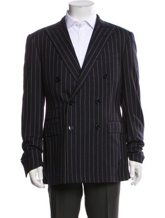 Ralph Lauren Purple Label Wool Striped Blazer