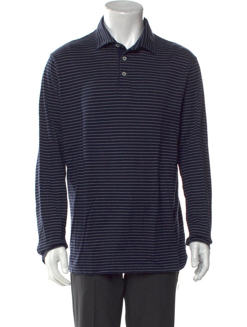 Ralph Lauren Purple Label Striped Collar Polo Shirt