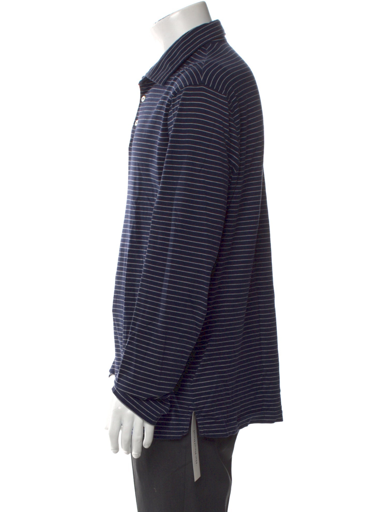 Ralph Lauren Purple Label Striped Collar Polo Shirt