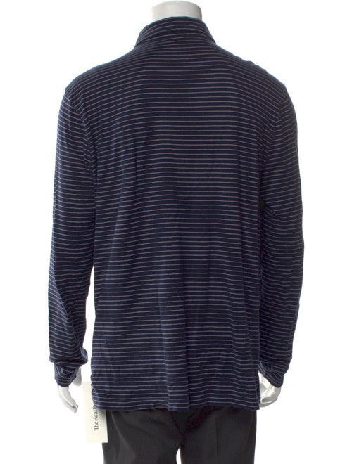 Ralph Lauren Purple Label Striped Collar Polo Shirt