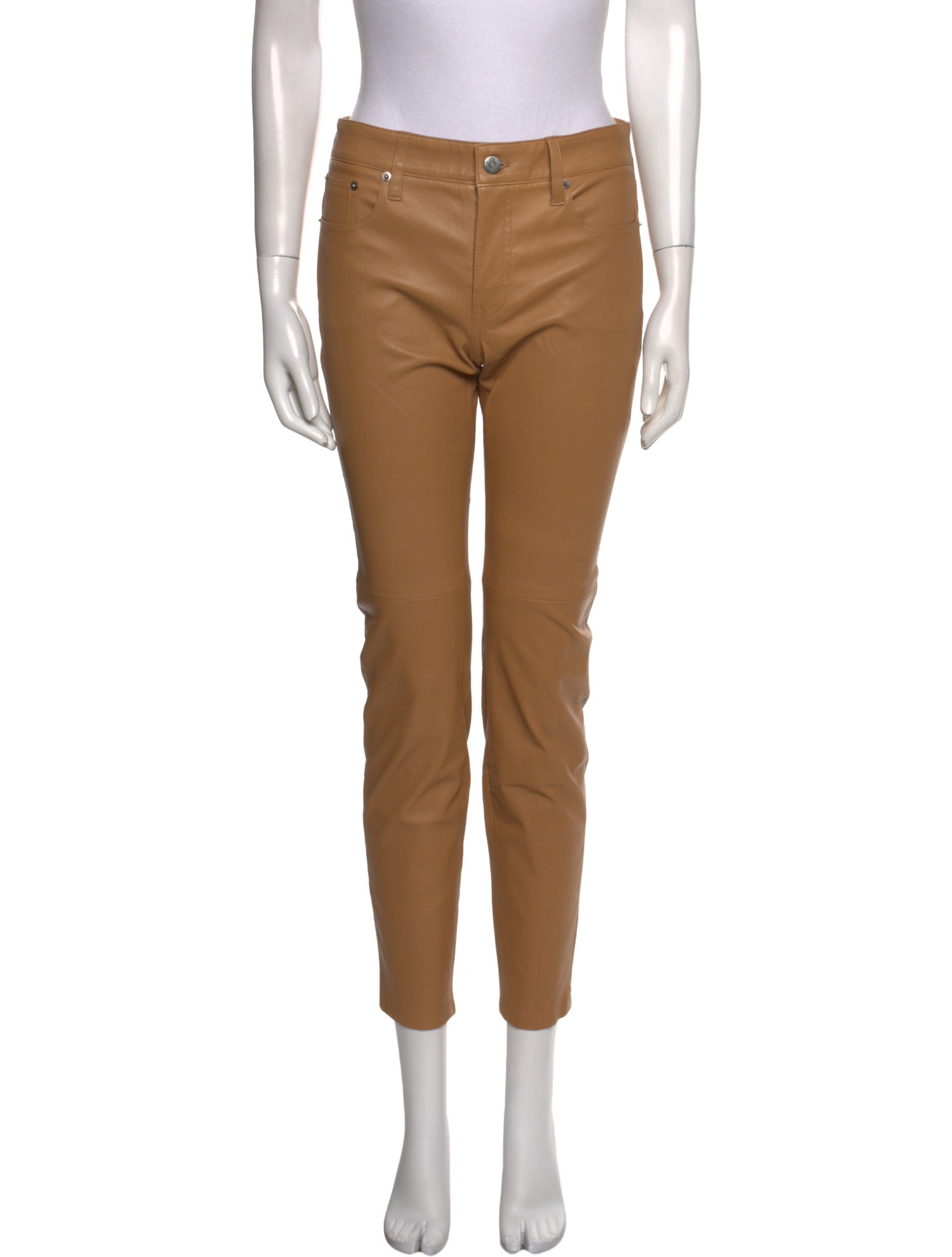 Ralph Lauren Purple Label Lamb Leather Skinny Leg Pants