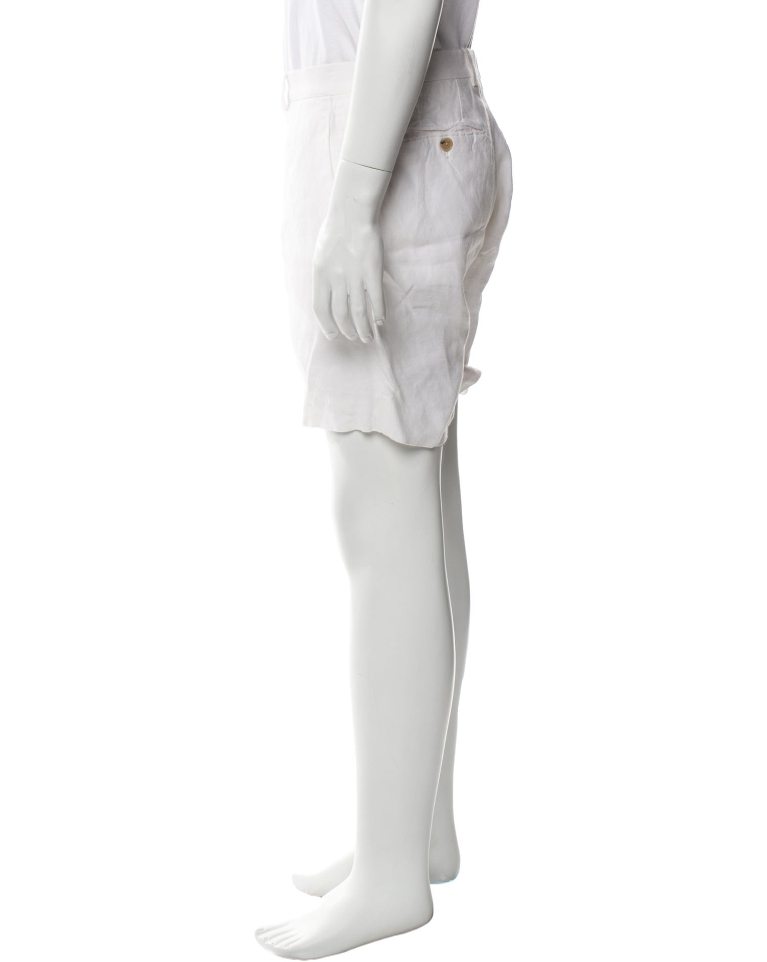 Ralph Lauren Purple Label Linen Flat Front Shorts