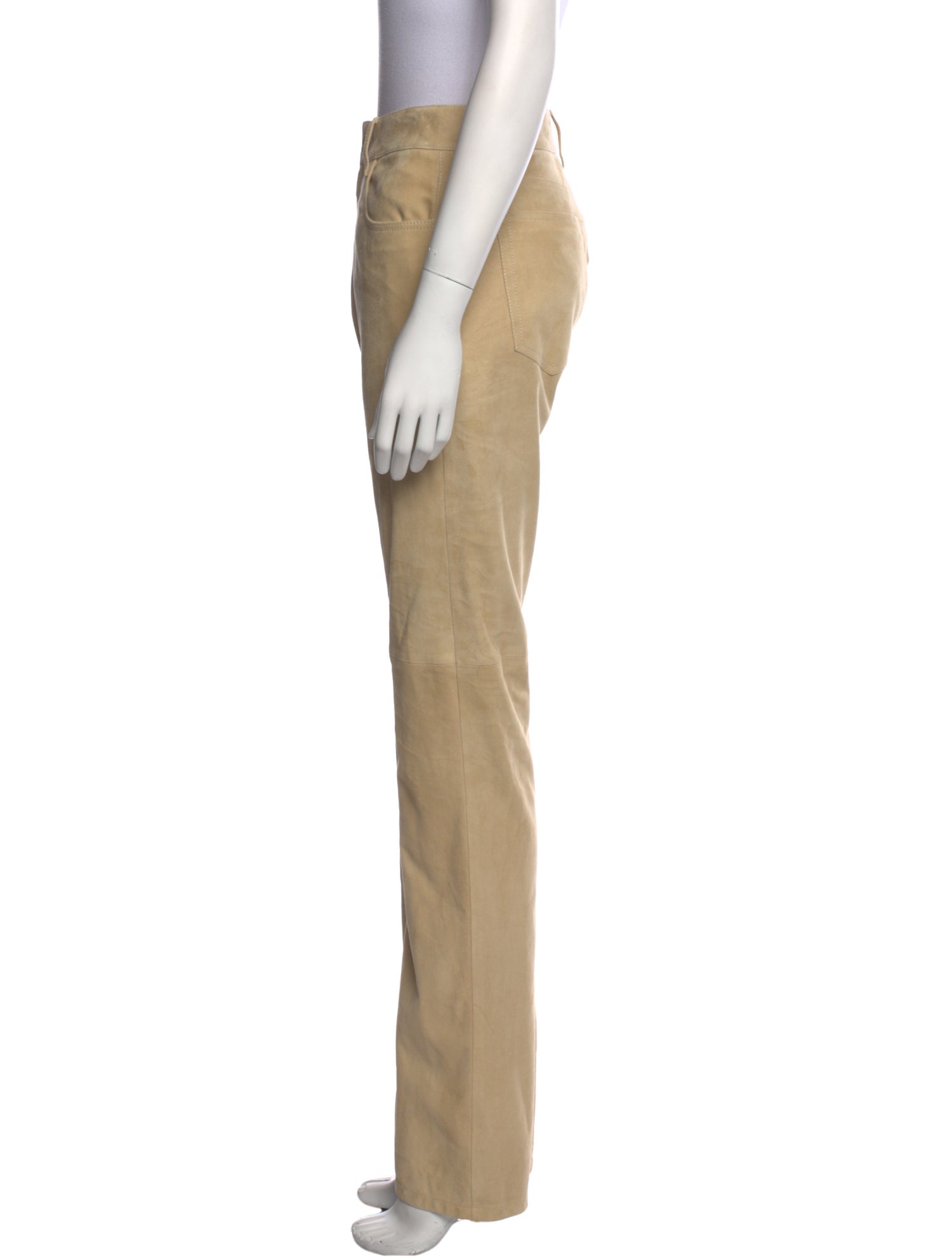 Ralph Lauren Purple Label Suede Straight Leg Pants