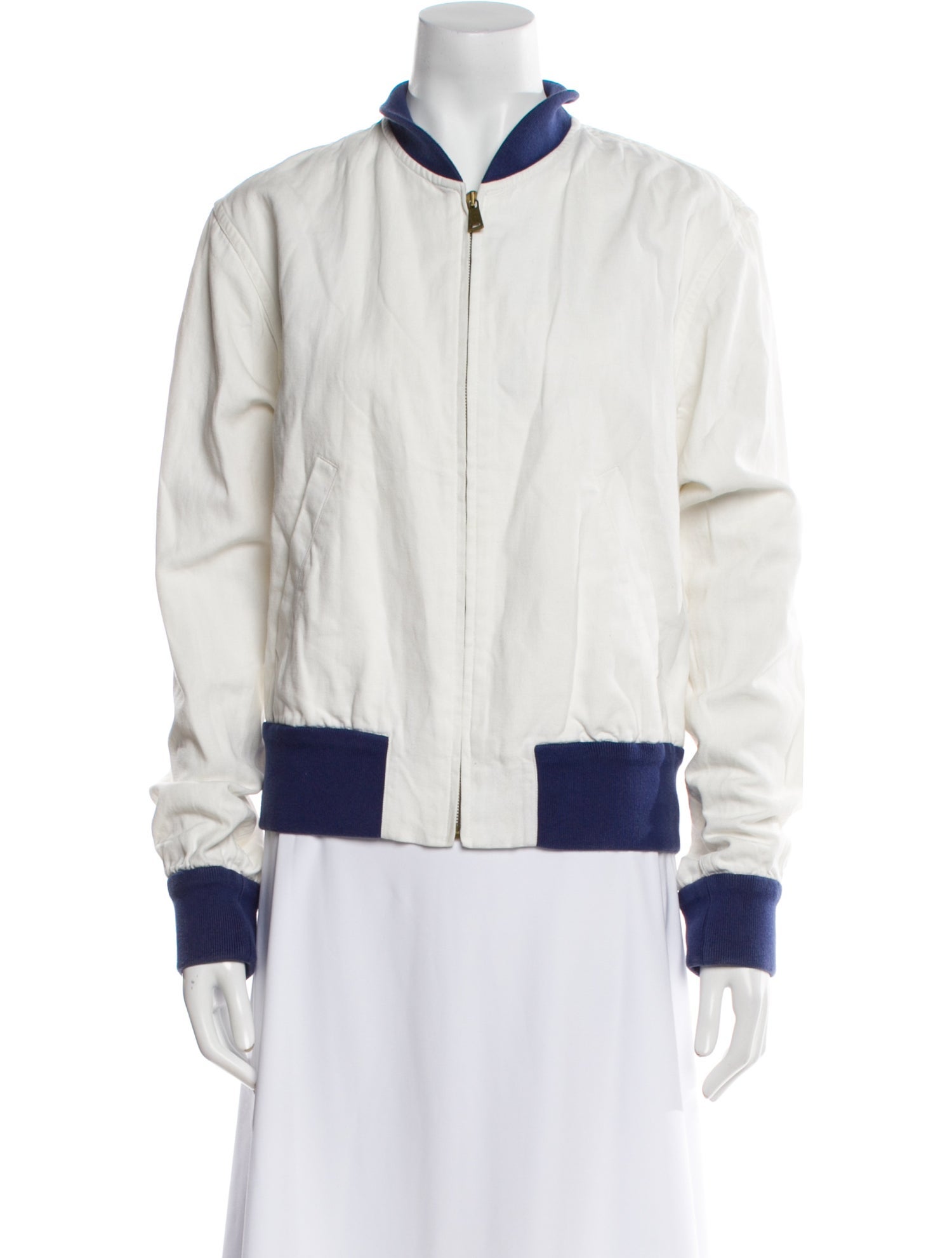 Ralph Lauren Purple Label Striped Bomber Jacket