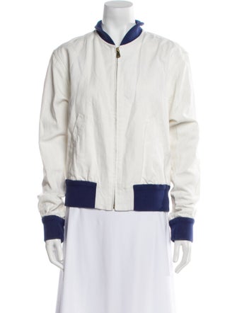 Ralph Lauren Purple Label Striped Bomber Jacket