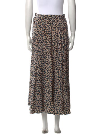 Ralph Lauren Purple Label Silk Midi Length Skirt