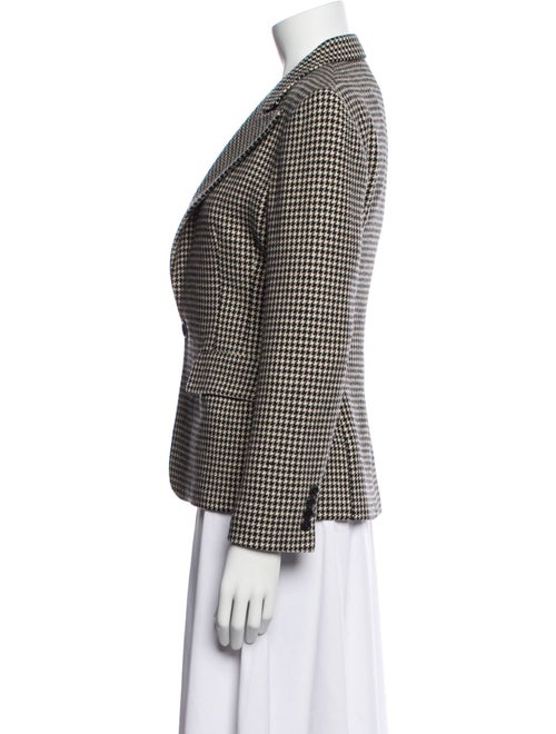 Ralph Lauren Purple Label Wool Houndstooth Print Blazer
