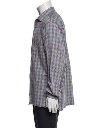 Ralph Lauren Purple Label Plaid Print Long Sleeve Dress Shirt