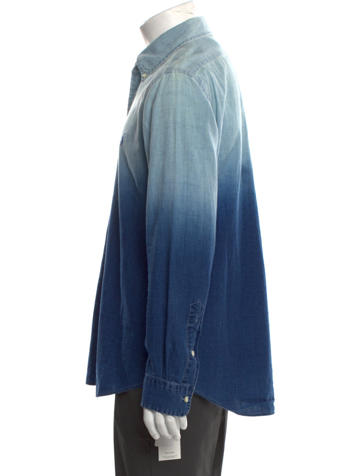 Ralph Lauren Purple Label Tie-Dye Print Long Sleeve Dress Shirt