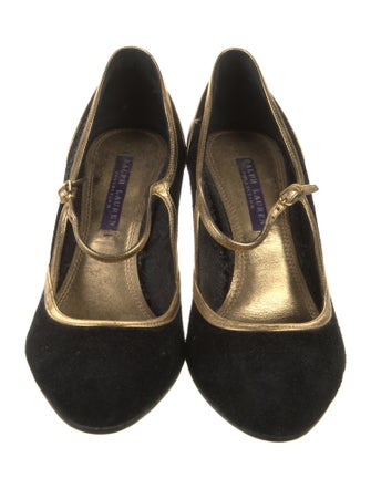Ralph Lauren Purple Label Suede Printed Pumps