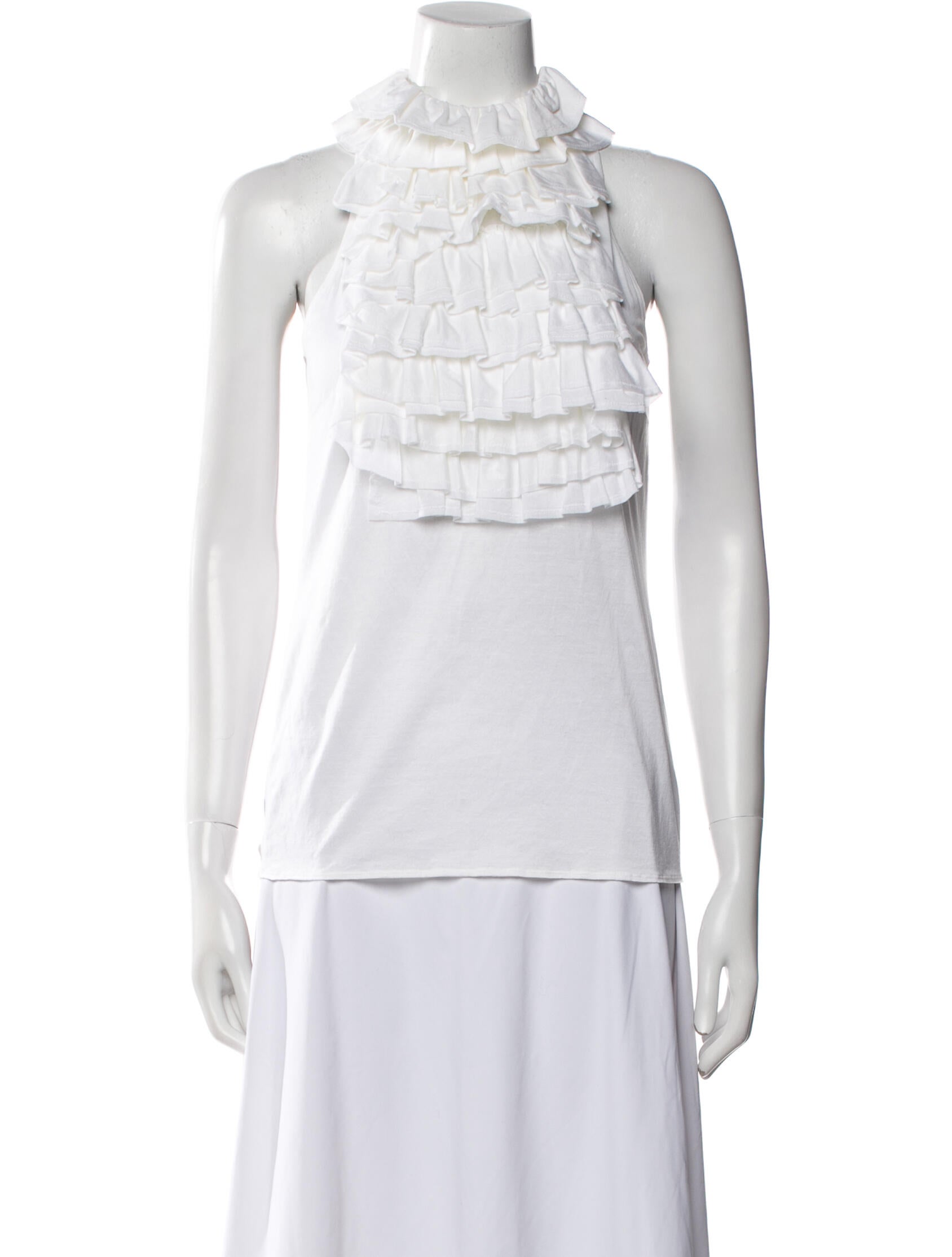 Ralph Lauren Purple Label Mock Neck Sleeveless Top