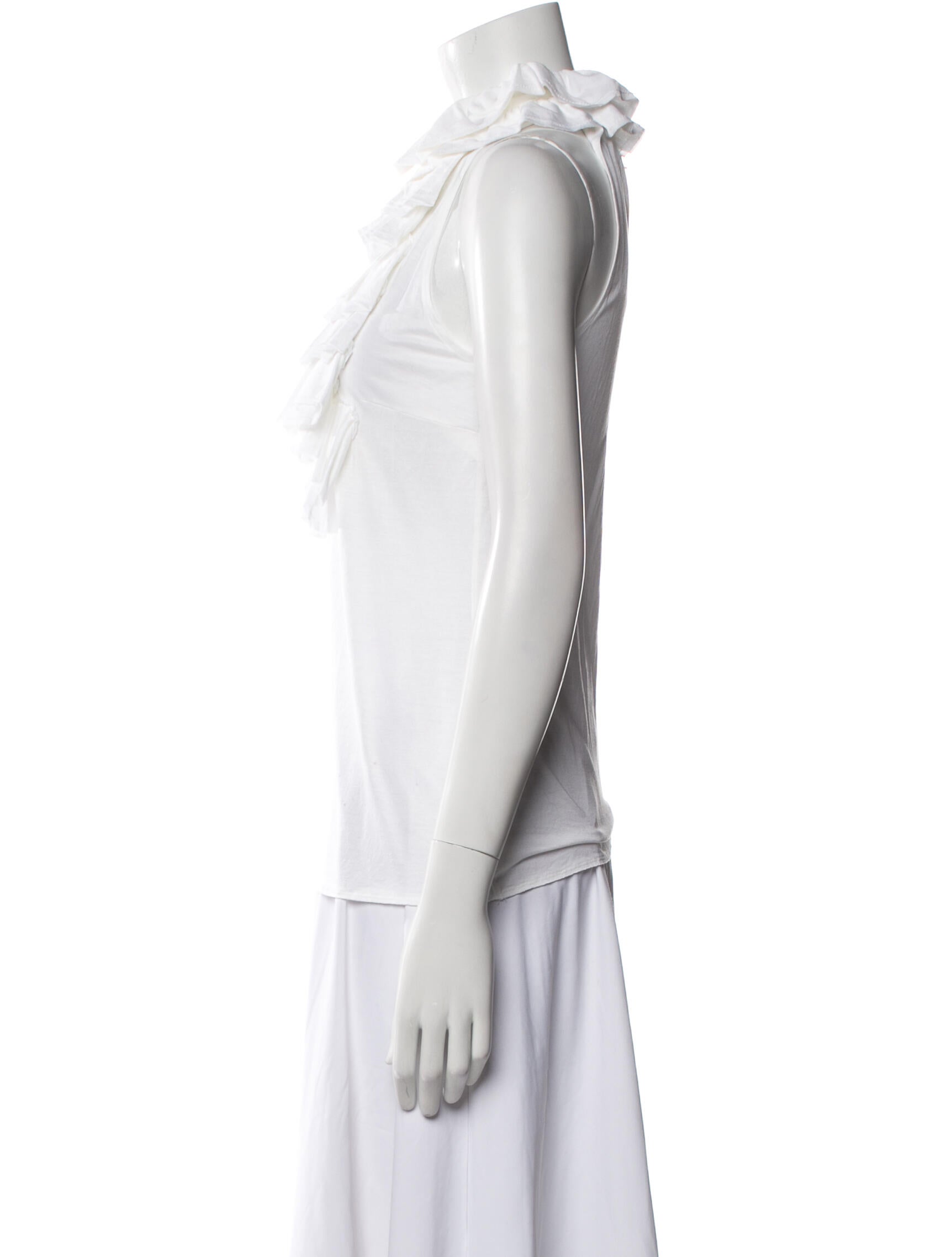 Ralph Lauren Purple Label Mock Neck Sleeveless Top