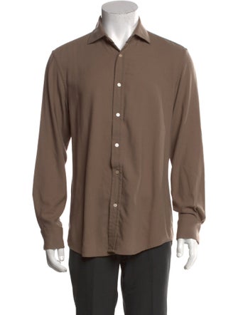 Ralph Lauren Purple Label Cashmere Long Sleeve Dress Shirt