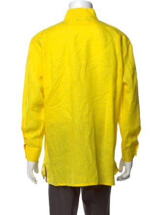 Ralph Lauren Purple Label Linen Long Sleeve Dress Shirt