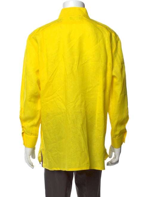 Ralph Lauren Purple Label Linen Long Sleeve Dress Shirt