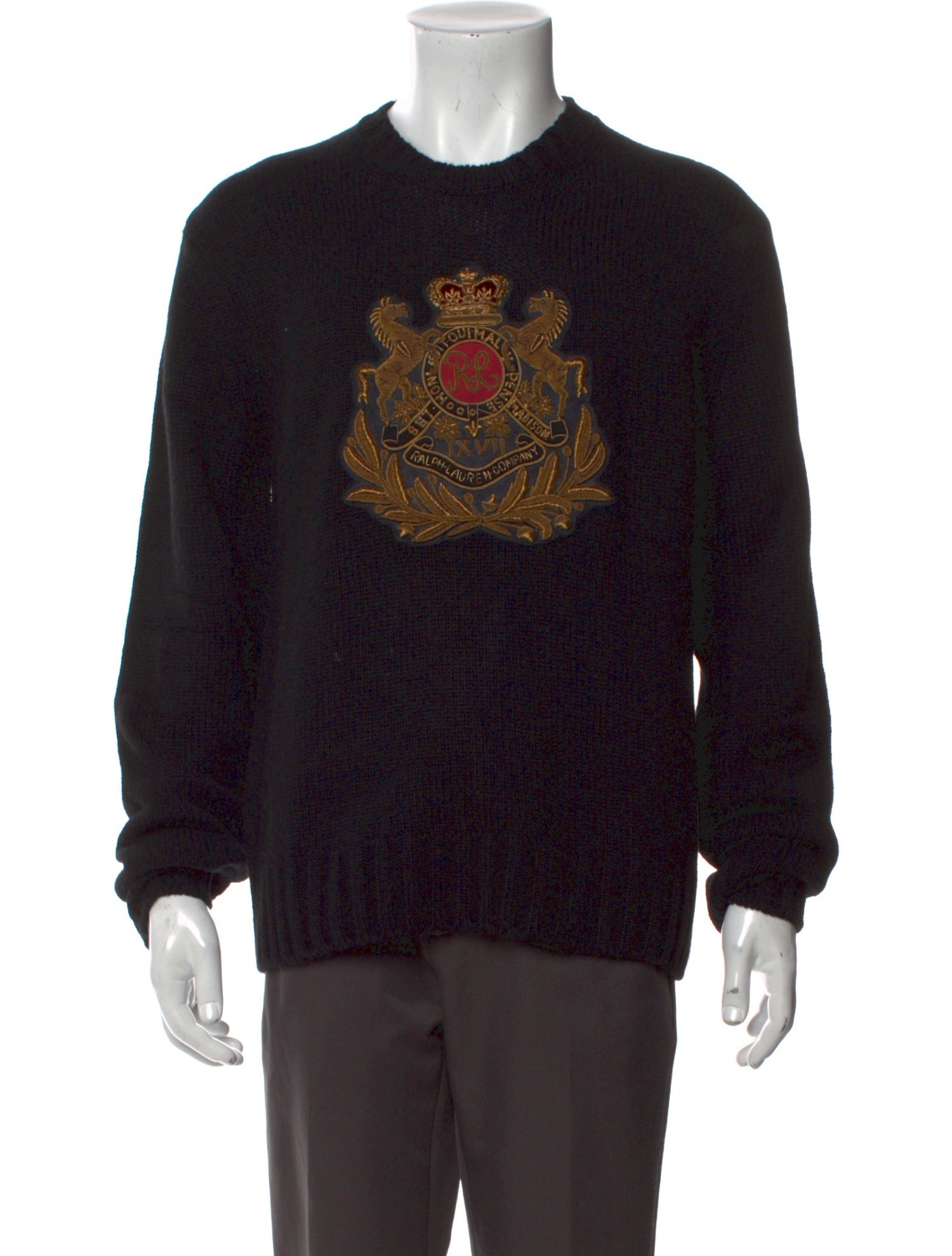 Ralph Lauren Purple Label Cashmere Graphic Print Pullover