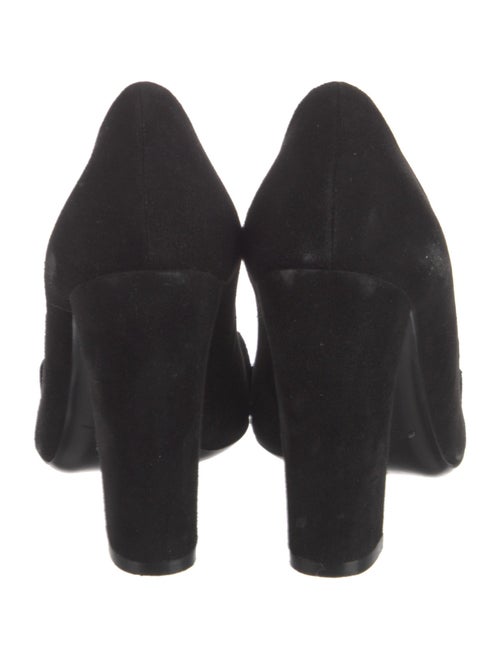 Ralph Lauren Purple Label Suede Chain-Link Accents Pumps