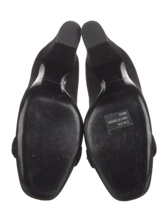 Ralph Lauren Purple Label Suede Chain-Link Accents Pumps