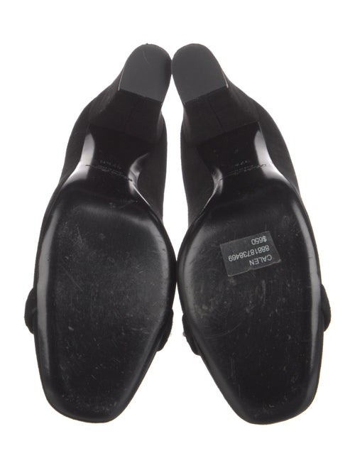 Ralph Lauren Purple Label Suede Chain-Link Accents Pumps