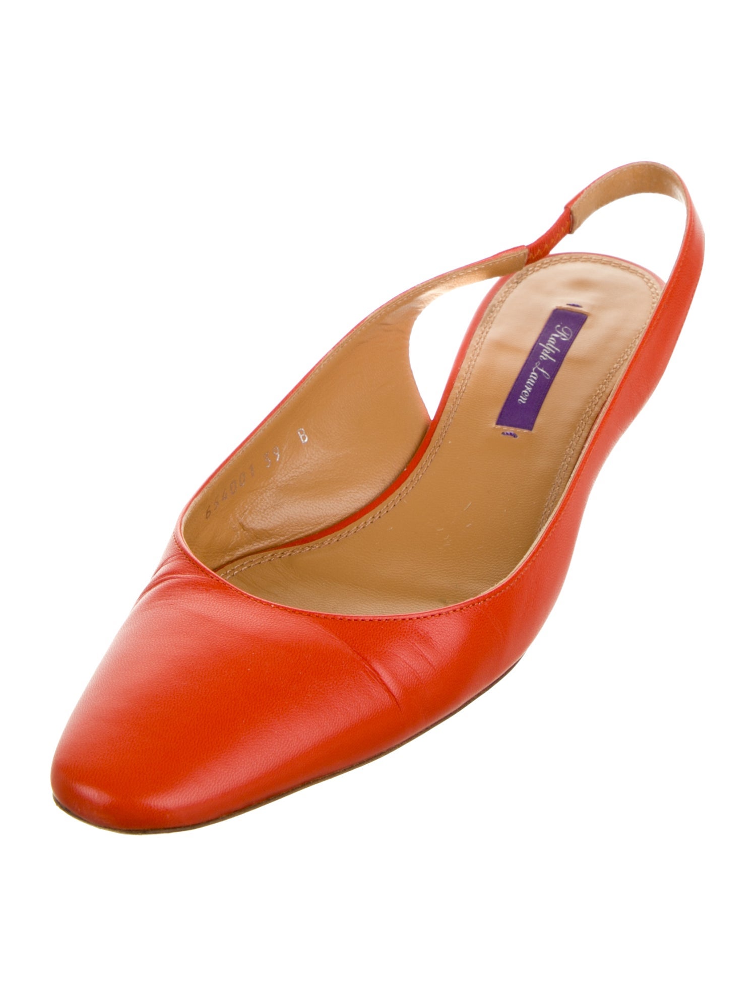 Ralph Lauren Purple Label Leather Slingback Pumps