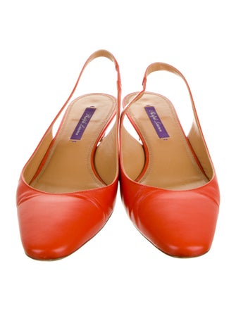 Ralph Lauren Purple Label Leather Slingback Pumps