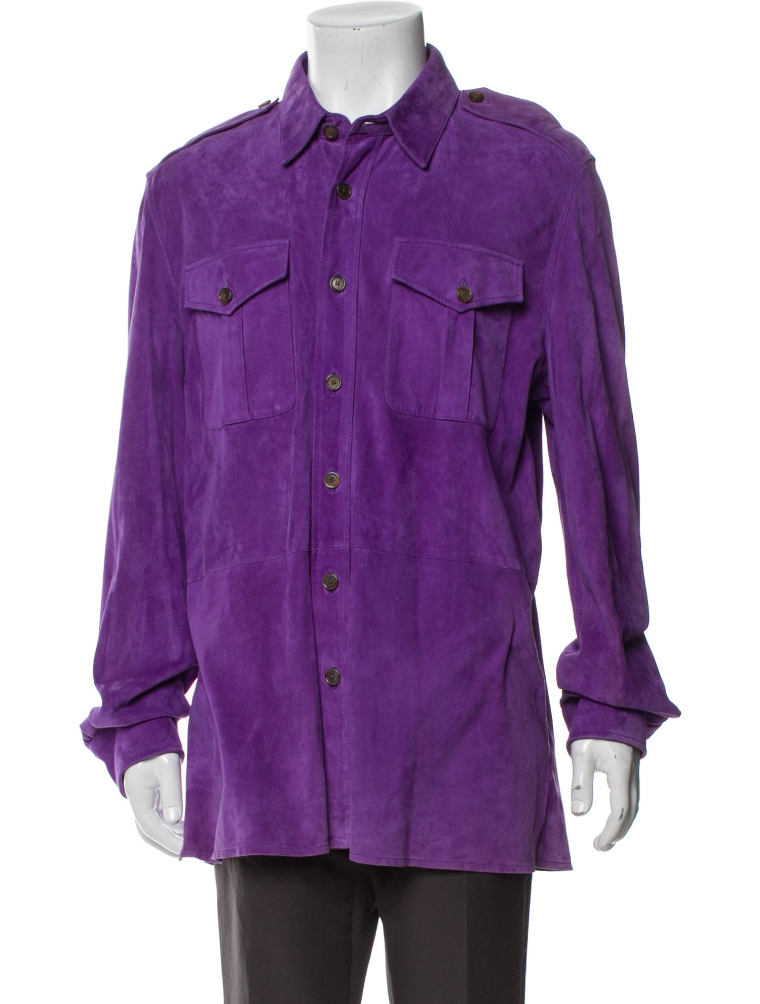 Ralph Lauren Purple Label Suede Utility Jacket