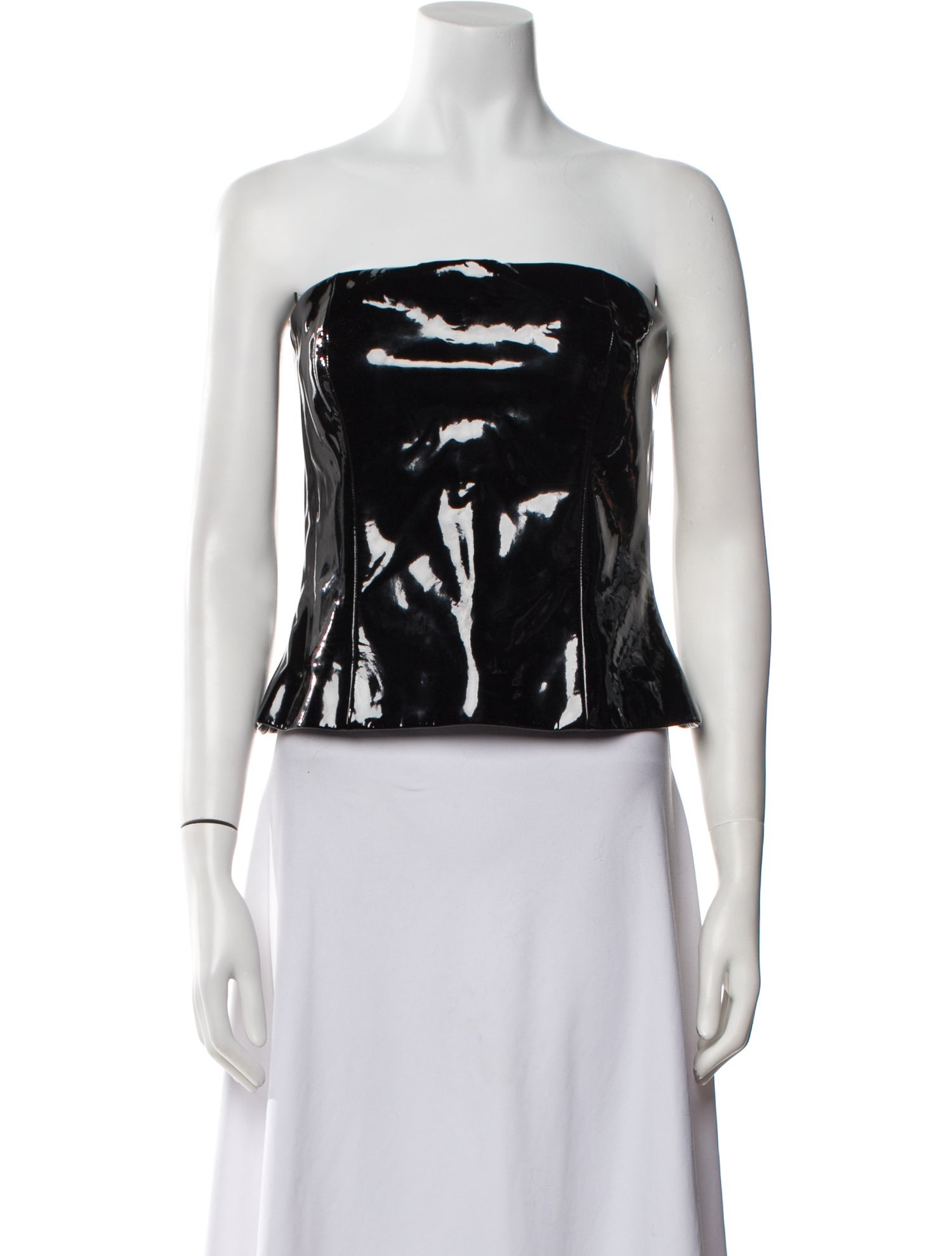 Ralph Lauren Purple Label Silk Strapless Crop Top