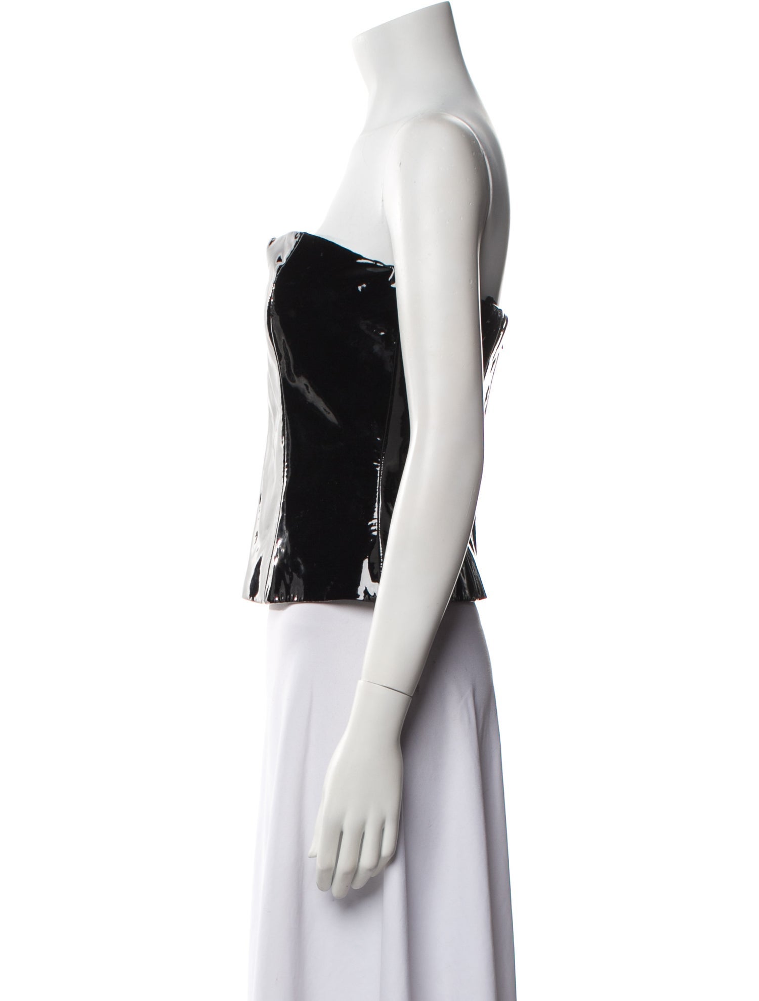 Ralph Lauren Purple Label Silk Strapless Crop Top