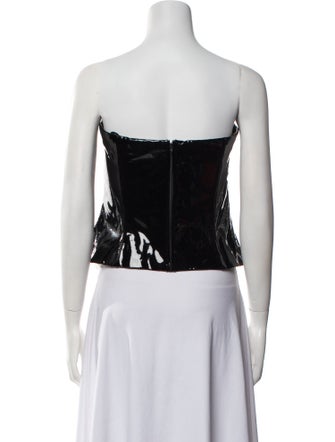 Ralph Lauren Purple Label Silk Strapless Crop Top