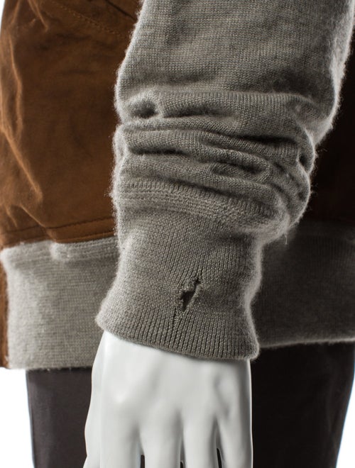 Ralph Lauren Purple Label Cashmere Colorblock Pattern Bomber Jacket