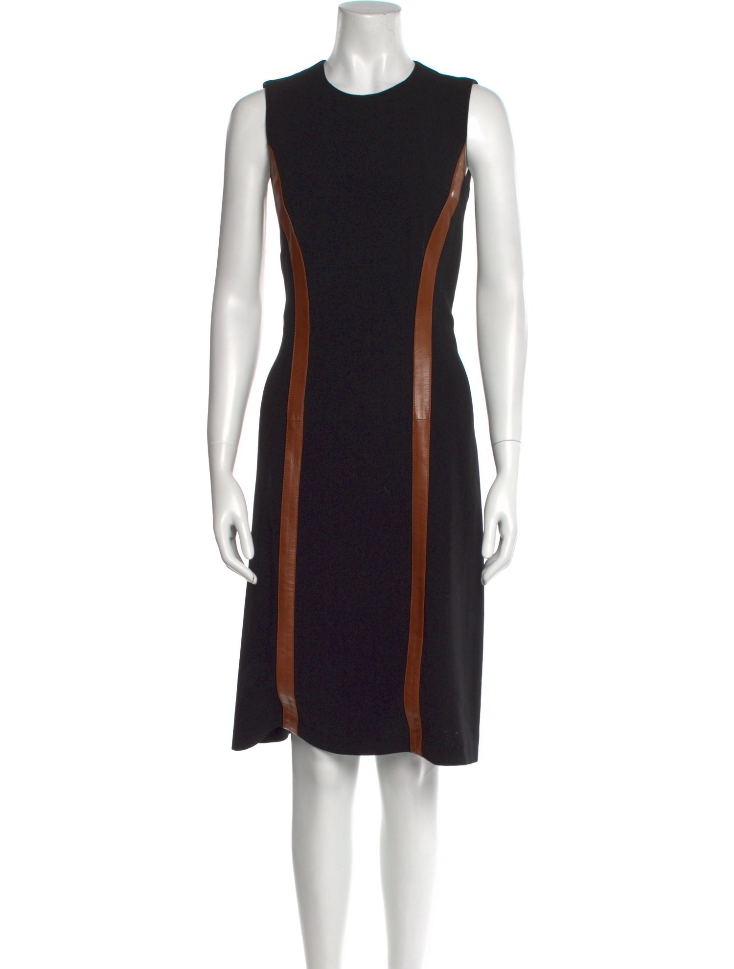 Ralph Lauren Purple Label Colorblock Pattern Midi Length Dress