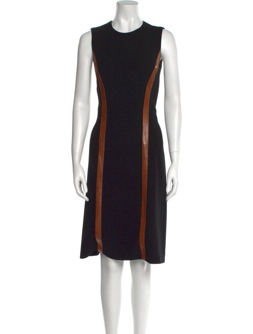 Ralph Lauren Purple Label Colorblock Pattern Midi Length Dress