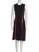 Ralph Lauren Purple Label Colorblock Pattern Midi Length Dress