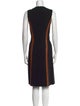 Ralph Lauren Purple Label Colorblock Pattern Midi Length Dress