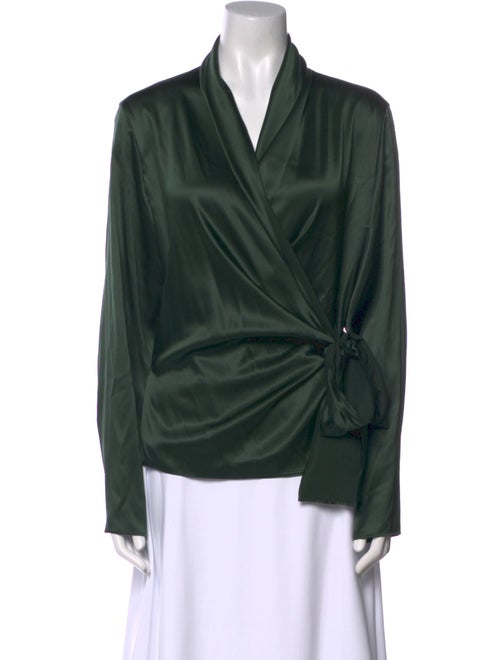 Ralph Lauren Purple Label Silk V-Neck Blouse