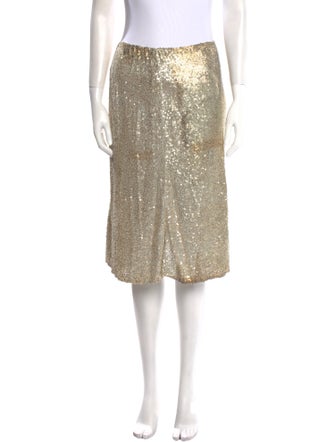 Ralph Lauren Purple Label Silk Knee-Length Skirt