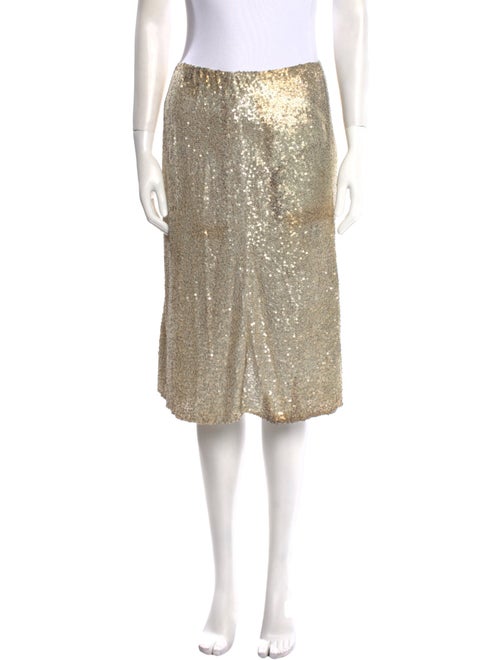 Ralph Lauren Purple Label Silk Knee-Length Skirt