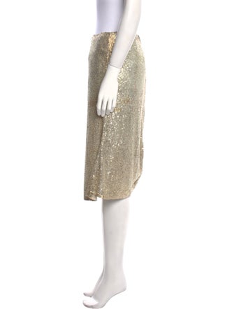 Ralph Lauren Purple Label Silk Knee-Length Skirt