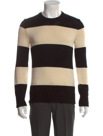 Ralph Lauren Purple Label Merino Wool Colorblock Pattern Pullover