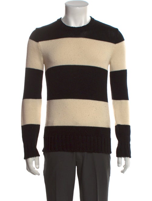 Ralph Lauren Purple Label Merino Wool Colorblock Pattern Pullover