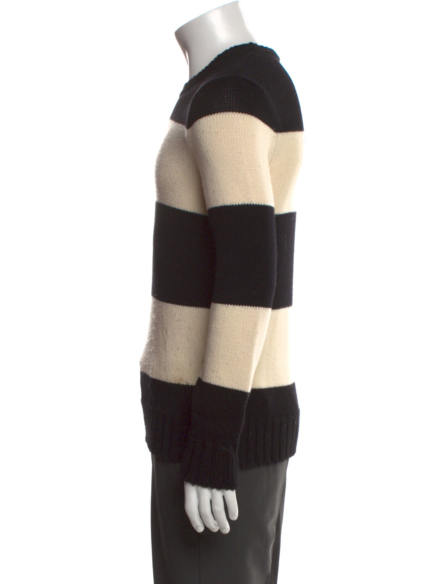 Ralph Lauren Purple Label Merino Wool Colorblock Pattern Pullover