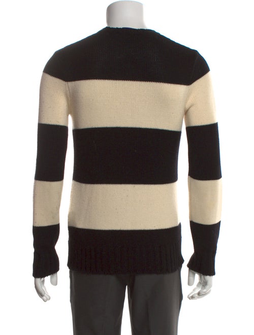 Ralph Lauren Purple Label Merino Wool Colorblock Pattern Pullover