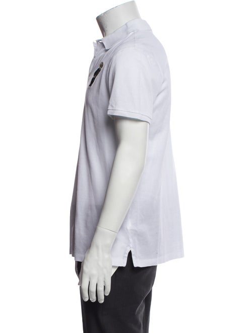 Ralph Lauren Purple Label Graphic Print Collar Polo Shirt